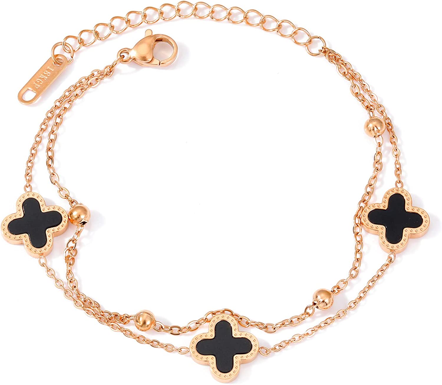 230816064255169_1 IFKM Gold Bracelets for Women, 14K Gold Plated Dainty Layered Chain Bracelets Adjustable Cute Bangle Link Bracelet Set - Image 1